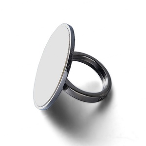 Supports de téléphone portable en métal noir ronds avec cristaux de diamant personnalisés, vente en gros - Product Image 5