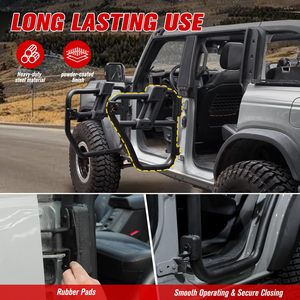 Puertas Delanteras y Traseras Tubulares para <span class=keywords><strong>Ford</strong></span> <span class=keywords><strong>Bronco</strong></span> 4 Puertas 2021-2025 - Product Image 4