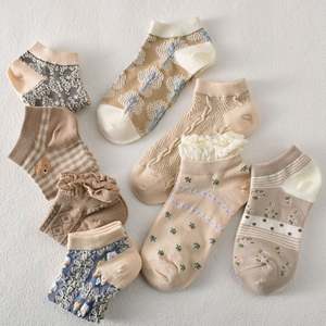 New Spring Women Short Vintage Floral Mesh Ankle Length <b>Socks</b> for Young Girls - Product Image 3