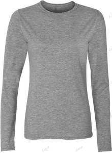 Nouveaux hauts de sport tendance, col rond, ajustés, manches longues, <span class=keywords><strong>t</strong></span>-shirts basiques pour femmes - Product Image 5