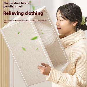 Cotton and Linen Fabric Can Be Window <b>Storage</b> Drawer Type <b>Clothes</b> Organizer Household Large Foldable <b>Storage</b> Box - Product Image 5