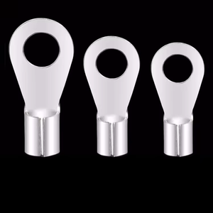 Bornes à anneau en cuivre étamé de type O électriques, bornes à fourche nues non isolées, connecteurs de fils à sertir - Product Image 3