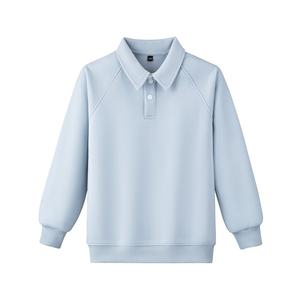 Qingli Oem No Tariff Nouveau Style Enfants Couleur Unie <span class=keywords><strong>Polo</strong></span> À Manches Longues Printemps Automne À La Mode Sweat - Product Image 2