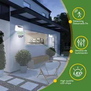 Aigostar 4-Pack esterno LED giardino solare luci 3 modalità sensore di movimento 270 grado impermeabile IP65 per Patio giardino finestre - Product Image 6