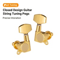 Gold Acoustic Electric Guitar Semicircle Handle Sealed Tuning Pegs Tuners Guitar Machine Heads