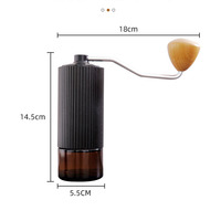 Moulin à café manuel portable en acier inoxydable avec manivelle, capacité 25g, réglage ajustable, meule conique, pour la cuisine et les voyages