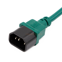 Cordon d'alimentation verrouillable IEC C13 vers C14, certifié ETL, câble SJTW, indice IP65, 100% cuivre pur pour ordinateur portable, sortie Chine