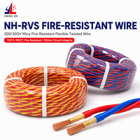 Câble d'alarme incendie flexible à paire torsadée résistant au feu NH-RVS 300/300V, cuivre, isolation PVC