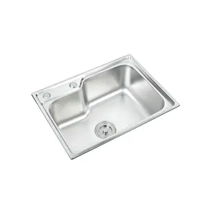 2024 China Manufacture and Supplier Single Bowl Stainless Steel 62cm Pressing Sink Undermount Installation Smart Kitchen Sink