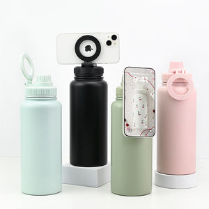 Hot-Selling 32OZ Wide-Mouth Double-Wall Stainless Steel Vacuum Flask 6-12 Hours Thermal Insulation <b>Mobile</b> <b>Phone</b> Holder - Product Image 1