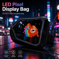 Sac avant pour vélo et trottinette avec écran LED, texte et GIF personnalisables, coque EVA étanche, pochette de guidon avec batterie externe USB intégrée, vente en gros
