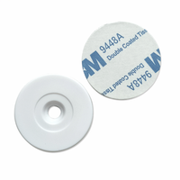 Étiquette de patrouille NFC à puce HF ISO14443A robuste avec jeton rond adhésif N-213 pour le suivi des actifs