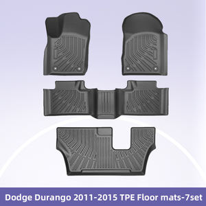 Dodge <span class=keywords><strong>Durango</strong></span> 2011-2015 6 y 7 asientos 3D TPE Alfombrillas para todo tipo de clima Material de TPE personalizable - Product Image 2