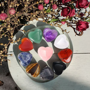 Wholesale 30*30*12mm Natural Healing Quartz <strong>Crystal</strong> <strong>Large</strong> Heart-Shaped Carved Gemstone for Jewelry Crafting Real Quartz Stone - Product Image 5