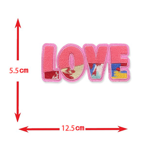 Parche de Chenilla Bordado Personalizado, Colorido, con Letras de Amor, Estilo Moderno, Tamaño Libre, para Planchar en Sombreros, de Fábrica Certificada - Product Image 3