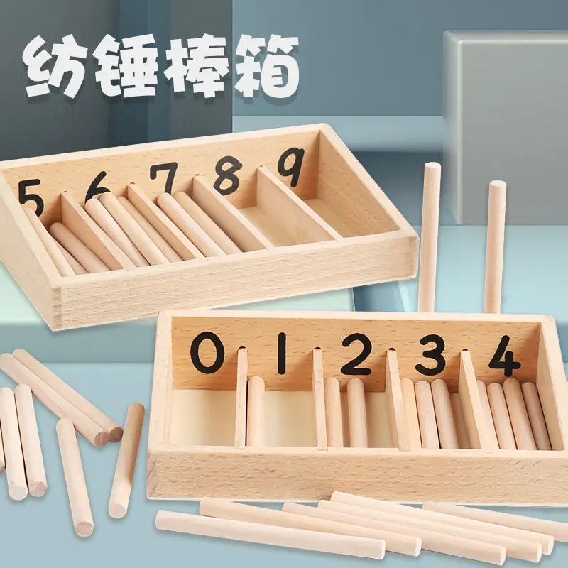 Compteur d'artefact de maths Montessori pour enfants, aides à l'enseignement numérique addition et soustraction, petits bâtons d'aide à l'apprentissage, coffret