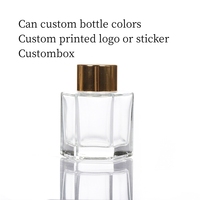 En stock bouteille diffuseur en verre d'aromathérapie 50ml 100ml 120ml bouteille diffuseur à roseaux