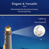 Lampe de chevet LED intelligente en forme de lune avec télécommande ABS, alimentée par piles, projecteur de table pour chambre à coucher, contrôle par capteur pour usage domestique