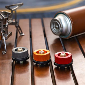 อะแดปเตอร์ถังแก๊สกลางแจ้ง แกนทองเหลือง ตัวเชื่อมต่อเตาแคมป์ปิ้งแบบพกพา สีเหลือง ใช้งานด้วยมือ - Product Image 3