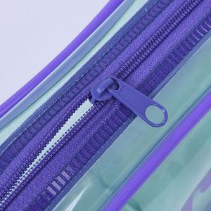 Pochette de maquillage en PVC imperméable personnalisée, trousse à crayons transparente en PVC, pochette à fermeture éclair pour papeterie - Product Image 4