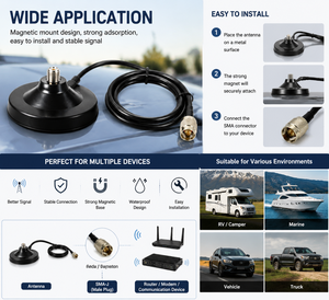 <span class=keywords><strong>Antenne</strong></span> de voiture universelle étanche pour <span class=keywords><strong>autoradio</strong></span> AM/FM avec <span class=keywords><strong>amplificateur</strong></span> de signal 3dBi et connecteur SMA pour <span class=keywords><strong>montage</strong></span> sur toit de véhicule - Product Image 3