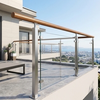 Système de balustrade en verre moderne en acier inoxydable 304 pour balcon, terrasse, escalier, pont