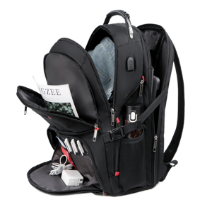 Durable Étanche 16 Pouces Hommes Femmes Voyage D'affaires Antivol USB Ordinateur Portable <span class=keywords><strong>Sac</strong></span> À <span class=keywords><strong>Dos</strong></span> Unisexe Fermeture Éclair Principalement Fait Oxford <span class=keywords><strong>PC</strong></span> - Product Image 4