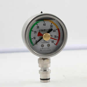 Manómetro de Presión Resistente a Impactos para Minería BZY-60, 0-80MPa DN10, Acero Inoxidable, Analógico, Doble Aguja - Product Image 2