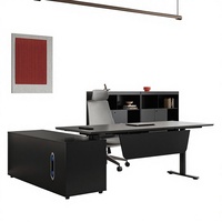 Bureau de direction élégant et moderne en PVC, sans peinture, avec bordure de haute qualité, pour PDG, directeur, superviseur