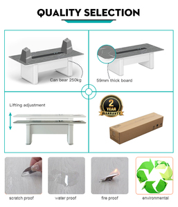 Luxury Executive Office Desk Wooden Workstation Multi Function Cable Box and Drawer for Office Building Modern Office Furniture - Product Image 3