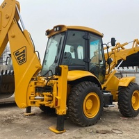 Traktor Excavator Diesel JCB 4x4 Kapasitas Bucket 0.4m, Backhoe Loader Depan, Wheel Loader, Gearbox, Pompa Gear, Motor, Bearing 2.5