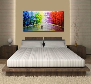 <span class=keywords><strong>Peinture</strong></span> à l'huile abstraite de <span class=keywords><strong>paysage</strong></span> forestier, couple <span class=keywords><strong>romantique</strong></span>, art texturé au couteau à palette, forêts colorées, <span class=keywords><strong>peinture</strong></span> acrylique sur toile - Product Image 4