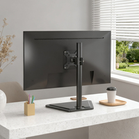 Nouveau support de moniteur pour écran d'ordinateur, support de bureau, support de table pour écran de 17 à 32 pouces, capacité de 10 kg/22 lb, rotation à 360 degrés, inclinaison à 90 degrés