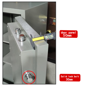 Caja fuerte gris de gran capacidad de grado industrial con cerradura de Llave doble Bóveda de alta seguridad para almacenamiento de depósitos seguros de objetos de valor - Product Image 5