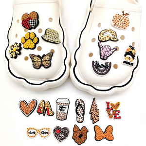 Sexy Leopard-print Hole Shoes Flower Buckles Personalized PVC Soft-glue Garden Shoe Accessories <strong>Jewelry</strong> Model F117 Made in China - Product Image 5