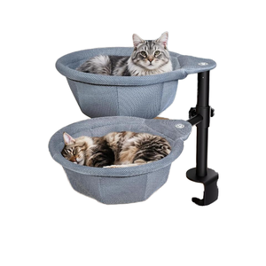 360 ° dönen çevre dostu kedi masası yatak katı desen yuva yatak birden fazla kedi karton ambalaj için yumuşak kumaş ve örgü yapılmış - Product Image 1