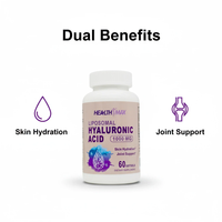 Complément alimentaire en gélules molles d'acide hyaluronique liposomal à marque privée avec une biodisponibilité élevée, capsules molles d'acide hyaluronique