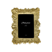 Cadre photo en résine pour photo de style vintage européen, rétro, fleur en or et argent, décoration intérieure
