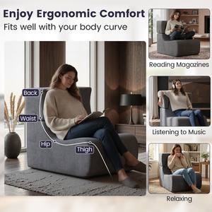 Sofá de compresión 2026 de alta calidad, sofá de espuma de alta calidad, cómodo sofá de suelo, sillón chaise lounge para interior, puf. - Product Image 4