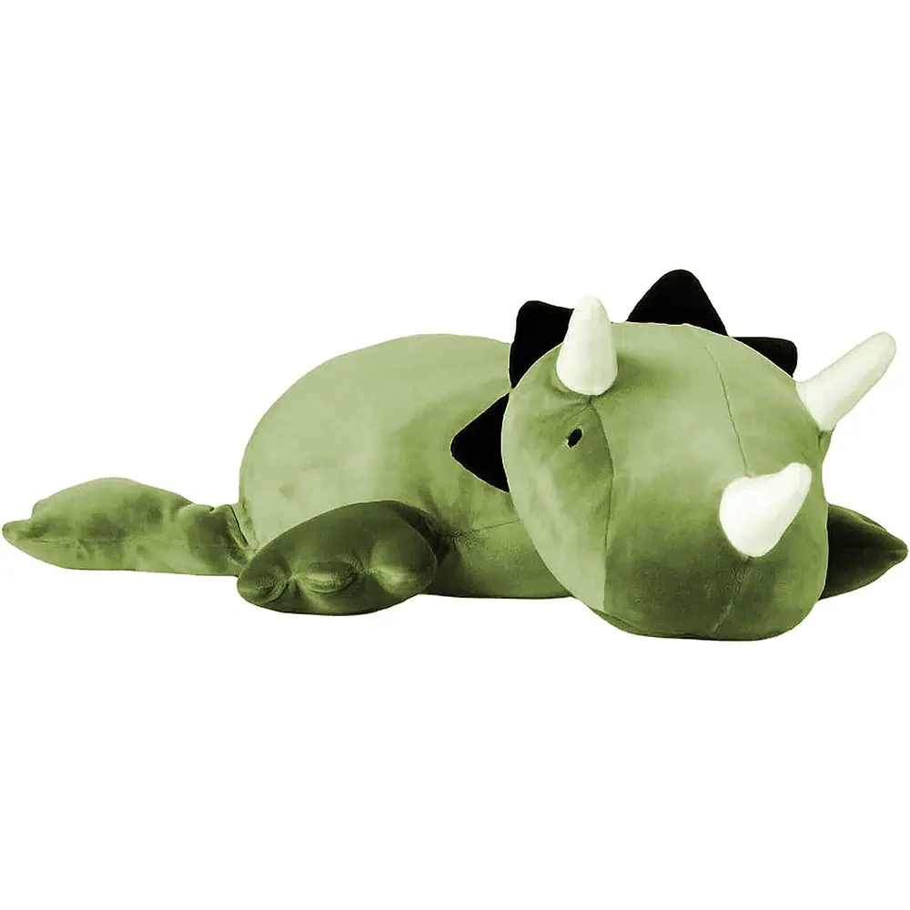 Hugging Green Dino Dolls Plush Animal Throw Pillow 14 Inch Dinosaur Plushies Kids Gifts Promotional Plush Custom Stuffed Toys