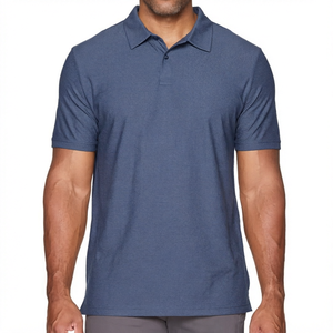 Polo de hombre Dry Fit, 100% poliéster, tejido de punto, para golf, manga corta, con logo personalizado, uniforme, ropa informal, precio bajo, suave y cómodo. - Product Image 1