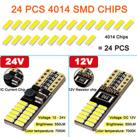 10 Stück T10 W5W Auto-LED-Signalleuchte 7000K Weiß CANBUS 12V für Auto-Innenraum, Leseleuchten, Tür-, Karten-, Kofferraum- und Kennzeichenbeleuchtung