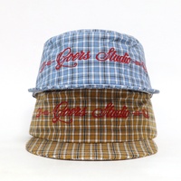 Gorra Plana Personalizada con Logotipo Bordado, Estilo Japonés a Cuadros, Gorra Vintage Sublimada con Diseño a Cuadros para Chicas y Mujeres