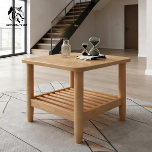 Table basse en bois de style log, nouvelle mode, pour salon, prix d'usine, personnalisable, en stock, écologique - Product Image 4