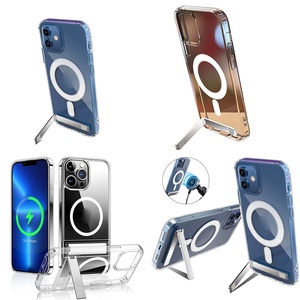 Funda Magnética Transparente Antigolpes con Soporte para <span class=keywords><strong>iPhone</strong></span> 17 Air 16 <span class=keywords><strong>Pro</strong></span> <span class=keywords><strong>Max</strong></span> 15 <span class=keywords><strong>14</strong></span> <span class=keywords><strong>13</strong></span> <span class=keywords><strong>12</strong></span> Plus <span class=keywords><strong>11</strong></span>, Accesorios para Celulares - Product Image 1