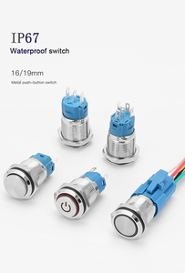 Điện Nút chuyển đổi M16 kim loại không thấm nước đẩy thiết bị chuyển mạch với ổ cắm 12V ánh sáng <span class=keywords><strong>ON</strong></span> <span class=keywords><strong>OFF</strong></span> nút - Product Image 2