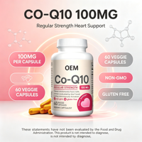 CoQ10 Softgels Max-Absorption Coenzyme Q10 Active Soin Cardiaque Énergie Cellulaire Antioxydant Complément Alimentaire 60 Gélules