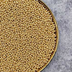 Perlas metálicas doradas, varillas, estrellas, chispas, decoración comestible para pasteles - Product Image 1