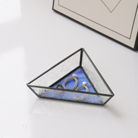 Plateau à Bijoux Triangulaire Personnalisé en Usine, Petit Plateau à Bijoux Vintage en Verre, Plateau de Service, Plateau de Rangement pour Bijoux
