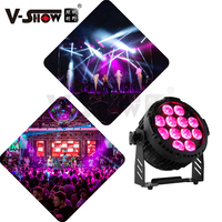VSHOW FWBR1206 Éclairage LED Par sans fil étanche à piles, télécommande, 12 pièces, 18W, 6 en 1, pour éclairage de scène et d'extérieur